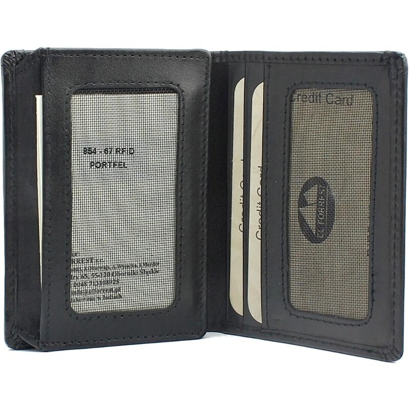 Pánská kožená peněženka EL FORREST 854-67 RFID černá