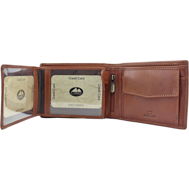 Pánská kožená peněženka EL FORREST 892/A-29 RFID hnědá