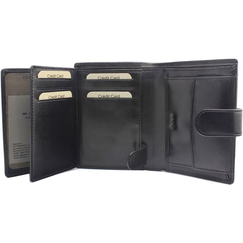 Pánská kožená peněženka EL FORREST 988-623 RFID černá