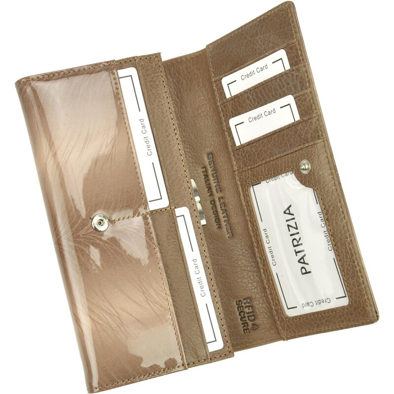 Dámská kožená peněženka Patrizia FF-100 béžová