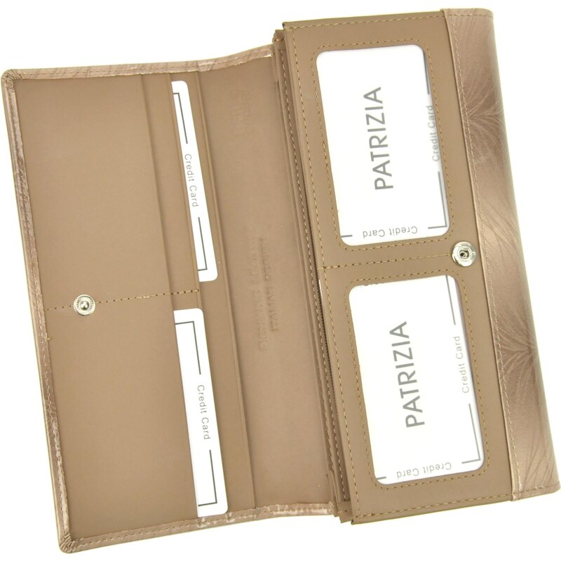 Dámská kožená peněženka Patrizia FF-122 béžová