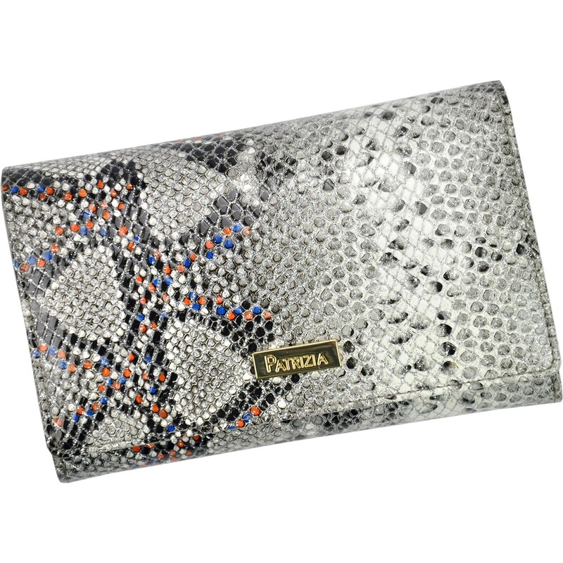 Dámská kožená peněženka Patrizia SN-112 RFID šedá / oranžová