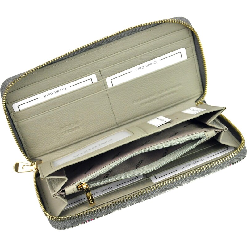 Dámská kožená peněženka Patrizia SN-119 RFID šedá