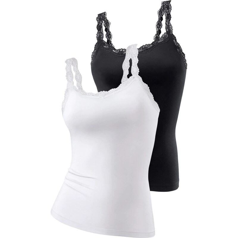 LASCANA Top černá / bílá 98993053