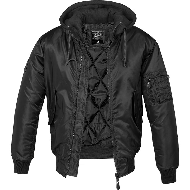 Bunda Brandit MA1 Sweat Hooded Jacket černá