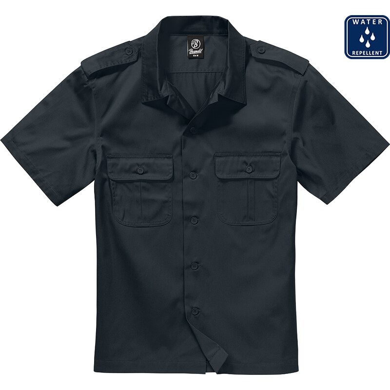 Košile kr. rukáv Brandit US Shirt černá