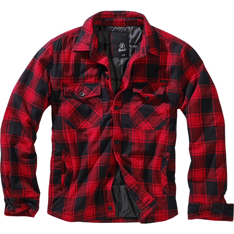 Bunda Brandit Lumber jacket červená/černá