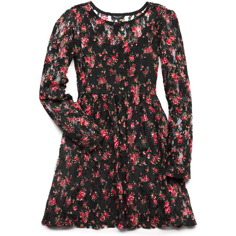 FOREVER21 girls Sweet Floral Lace Dress (Kids)