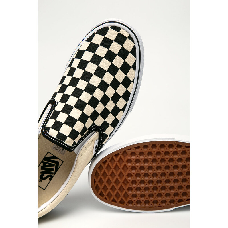Kecky Vans Slip-On Checkerboard VN000EYEBWW1, VN000EYEBWW1-BWW