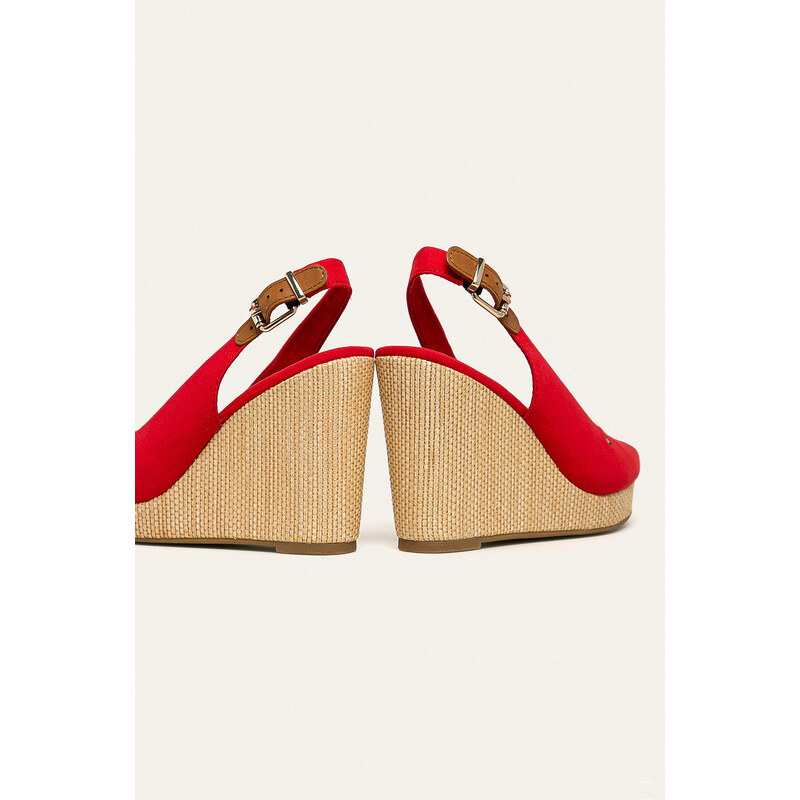 Sandály Tommy Hilfiger ICONIC ELENA SLING BACK WEDGE FW0FW04789