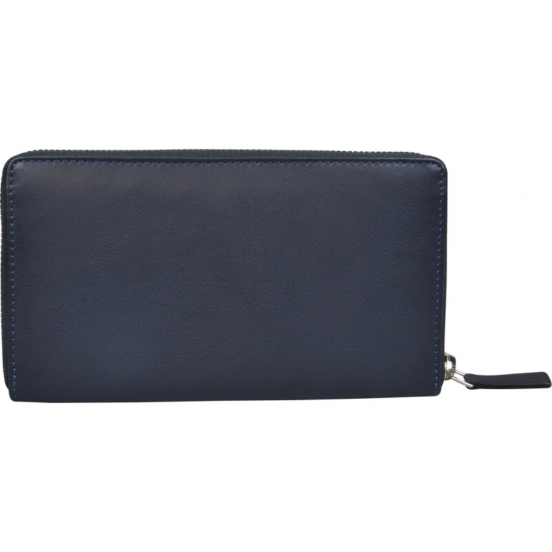 SEGALI Dámská kožená peněženka SG 7079 modrá/růžová