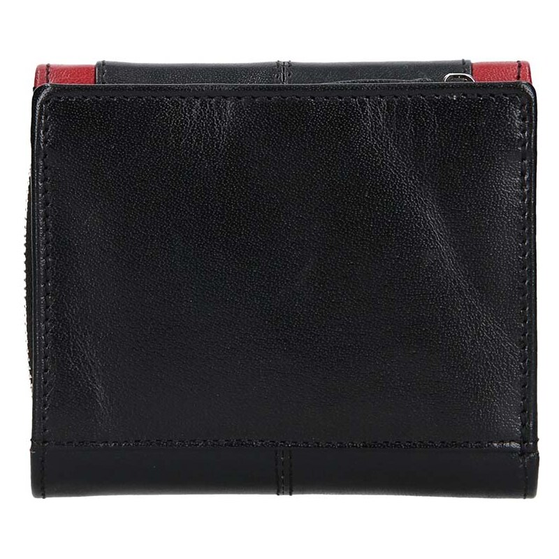 Dámská kožená peněženka LAGEN Neami - černá/červená