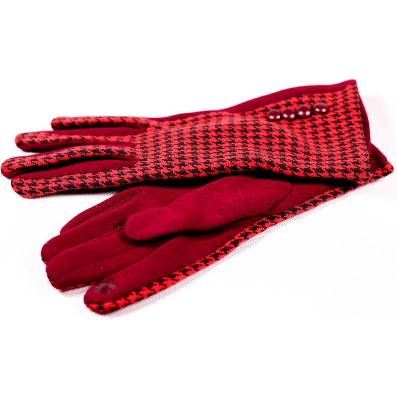 Zimní dámské textilní rukavice Raisa ZRD008 béžová, červená, hnědá, černá, šedá