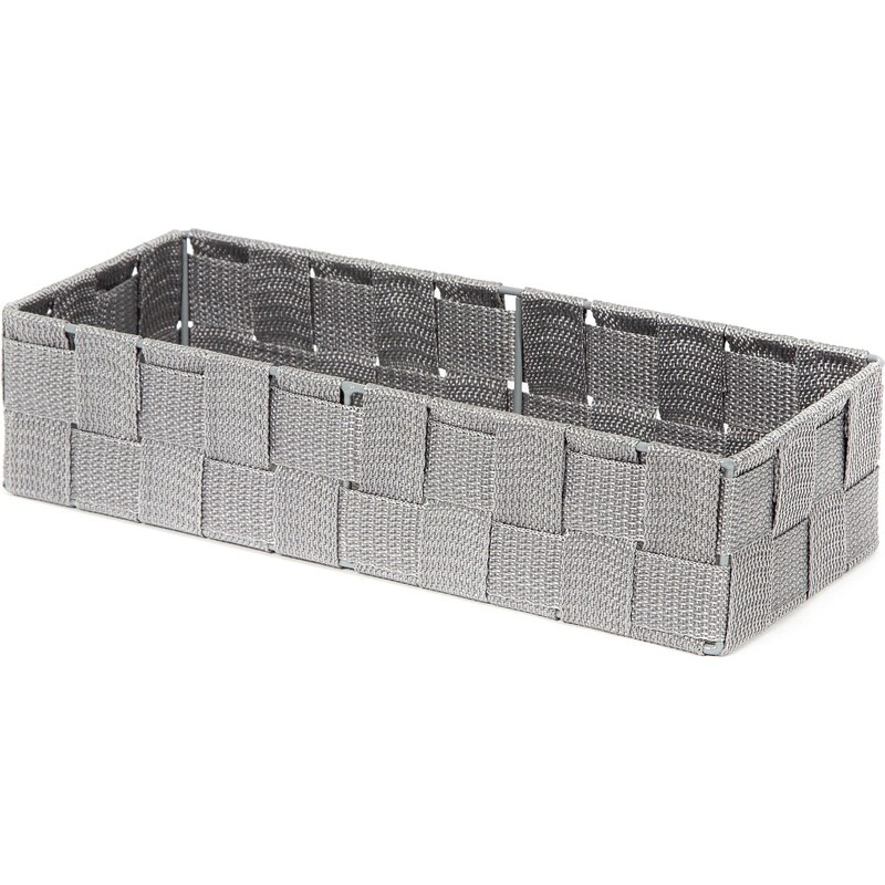 Úložný organizér do zásuvky Compactor TEX - košík L, 30 x 12 x 7 cm, šedý