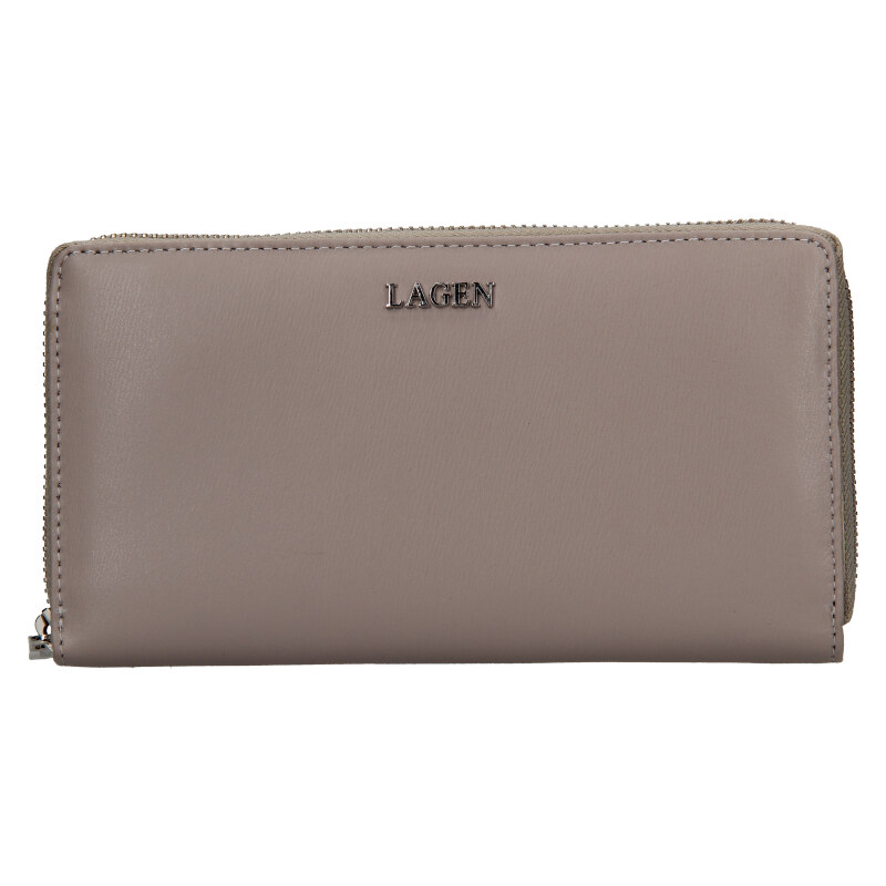Dámská kožená peněženka Lagen 50353 Grey 56834290