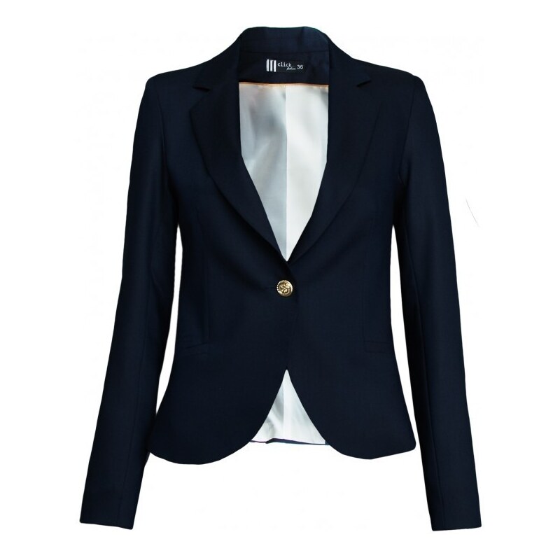 Click Fashion Luxusní dámské sako navy blue 2948 ClickFashion - modré - Velikost S