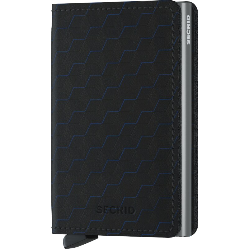 Kožená peněženka SECRID Slimwallet Optical Black Titanium černá