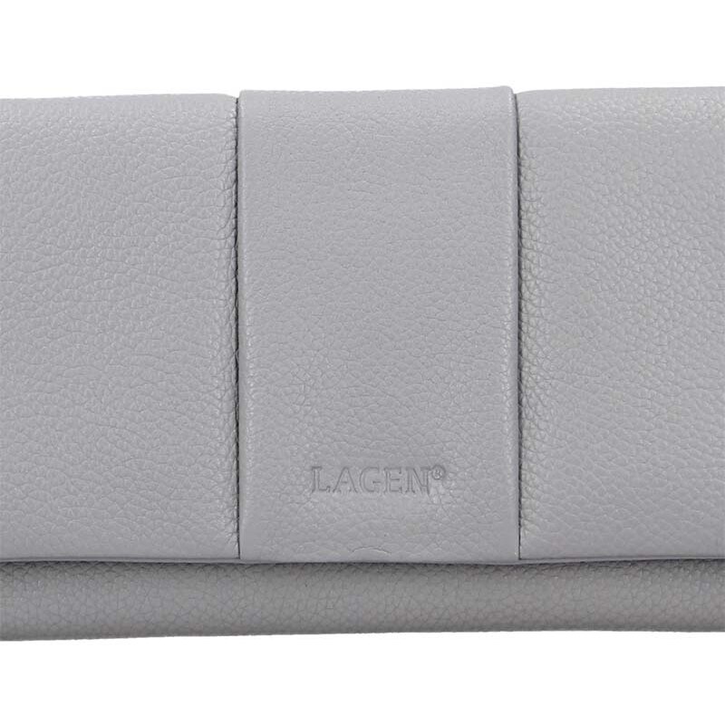 Dámská kožená peněženka Lagen - šedá