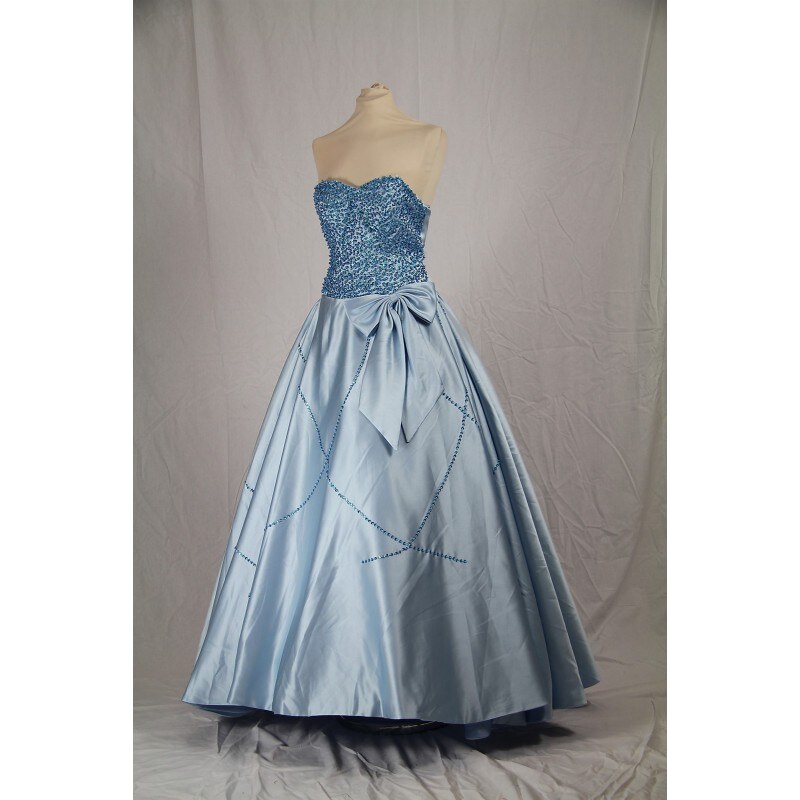 luxusní modré plesové společenské šaty Lucia