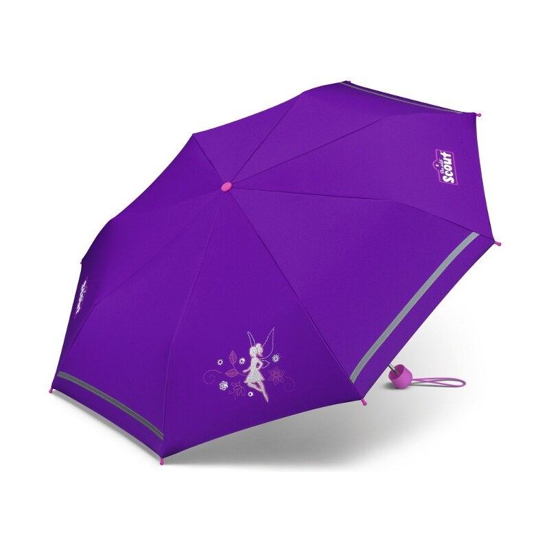 happy rain Dívčí skládací deštník Scout - Stříbrná víla