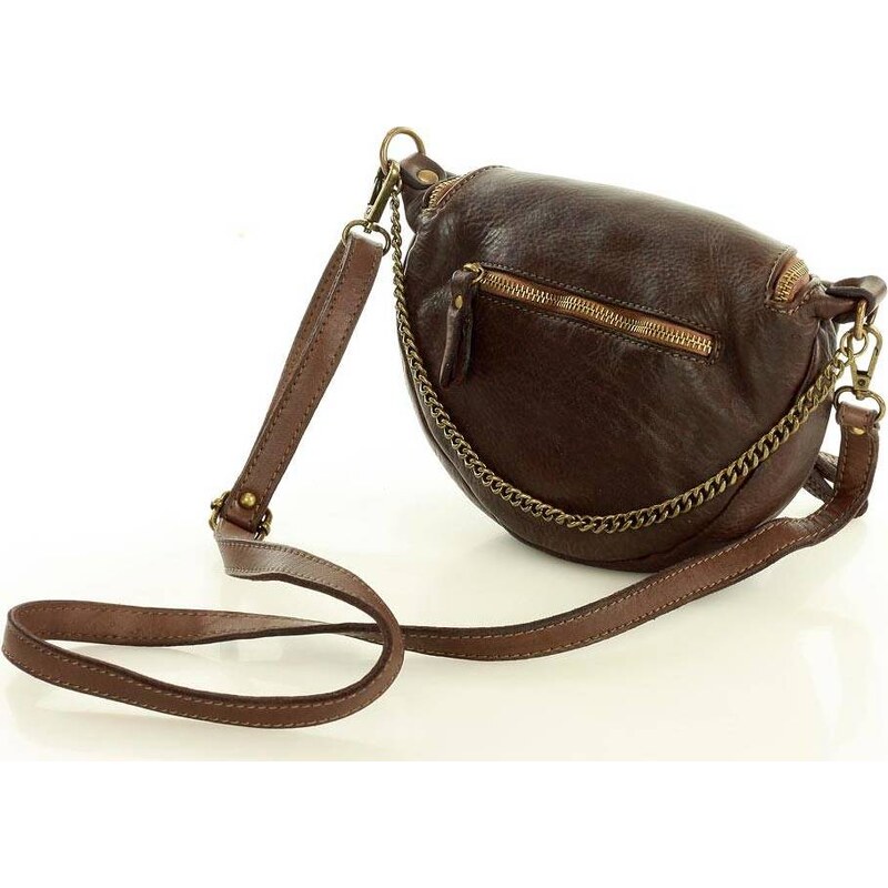 MARCO MAZZINI CROSSBODY KABELKA - TMAVĚ HNĚDÁ