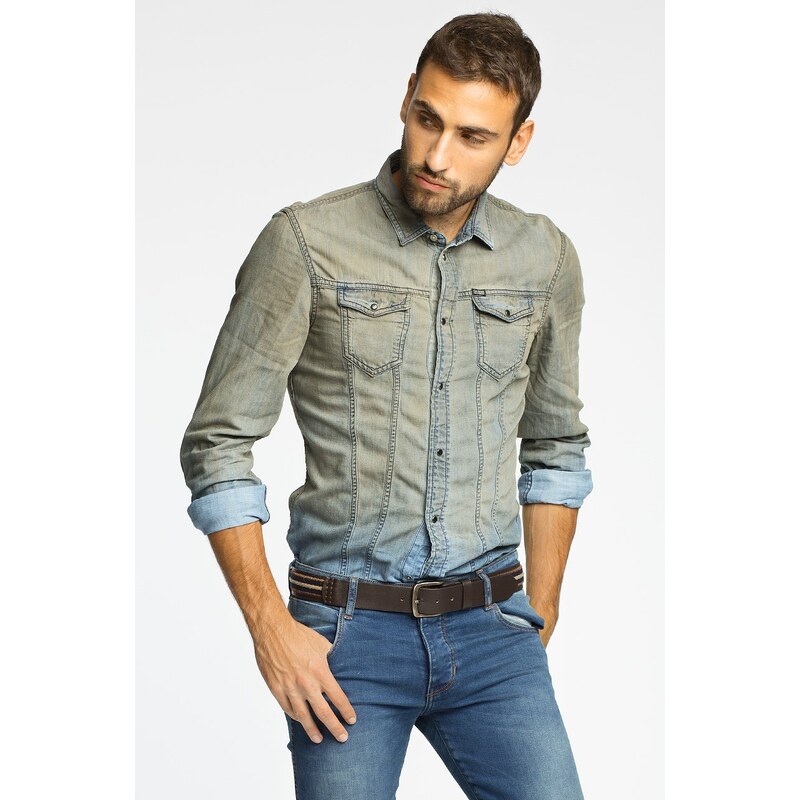 Guess Jeans - Košile Andrea - šedá, M - 200 Kč na první nákup za odběr newsletteru