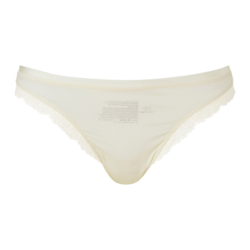 Calvin Klein Underwear Ivory Lace Trim Thong