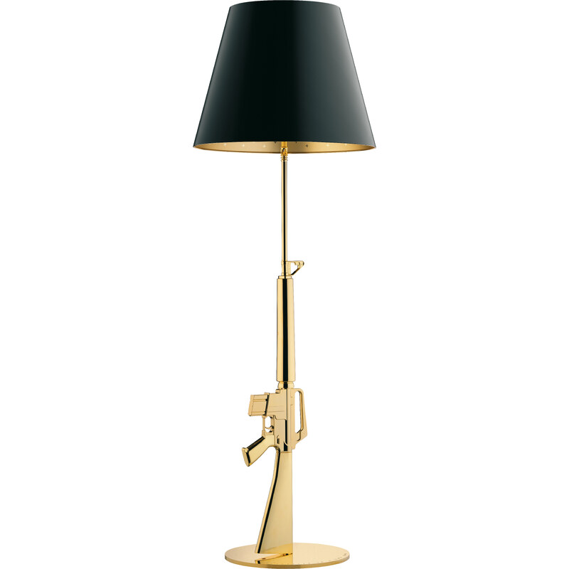 Flos F2955000 GUN_LOUNGE GUN, designová stojací lampa, 1x230W, 18K zlato, výška: 169cm