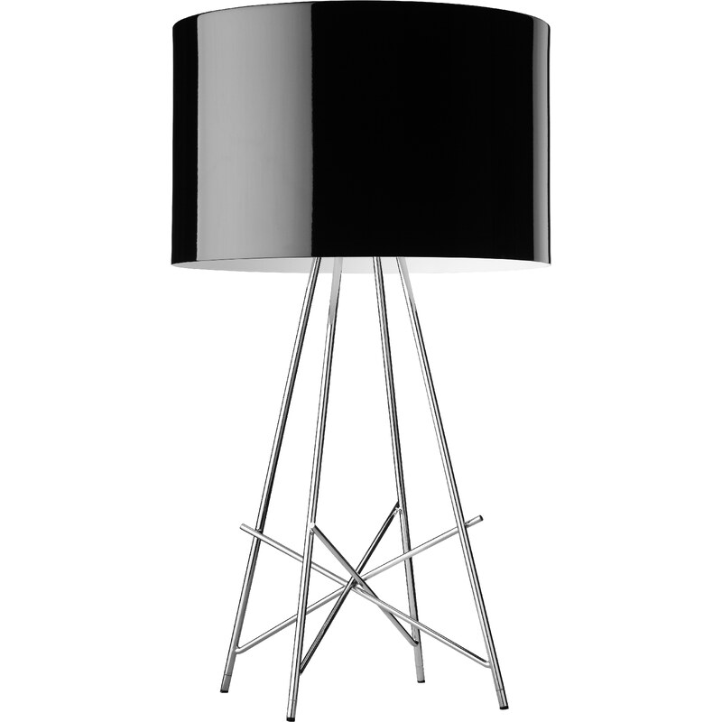 Flos F5911030 Ray T, stolní lampa s černým širmem a stmívačem, 1x105W E27, výška 67 cm