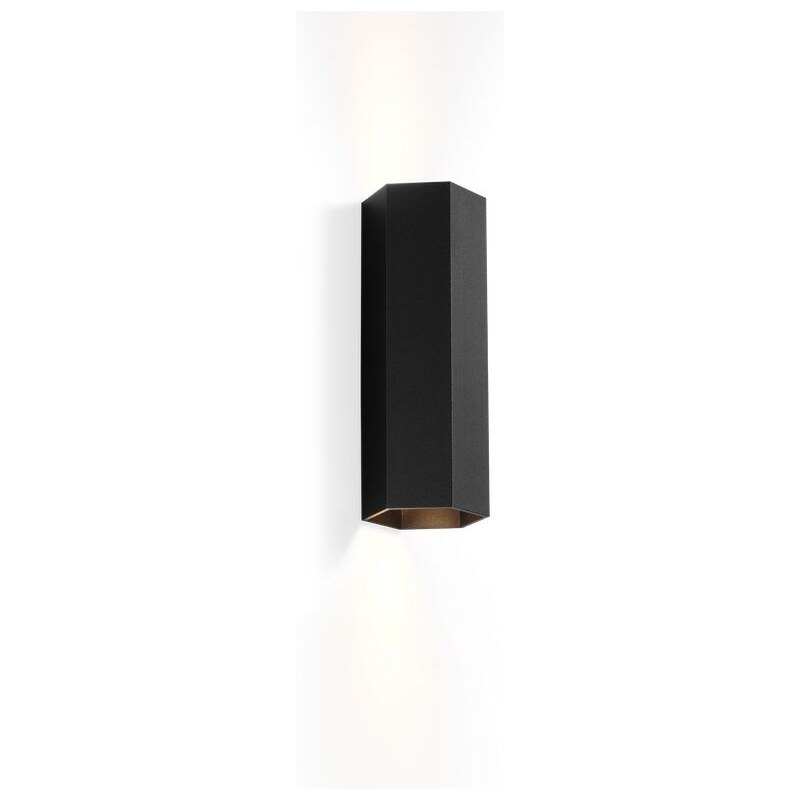 Wever Ducré 301420B0 Hexo mini 2.0 PAR16, černé nástěnné šestiúhelníkové svítidlo, 2x35W GU10, výška 20cm