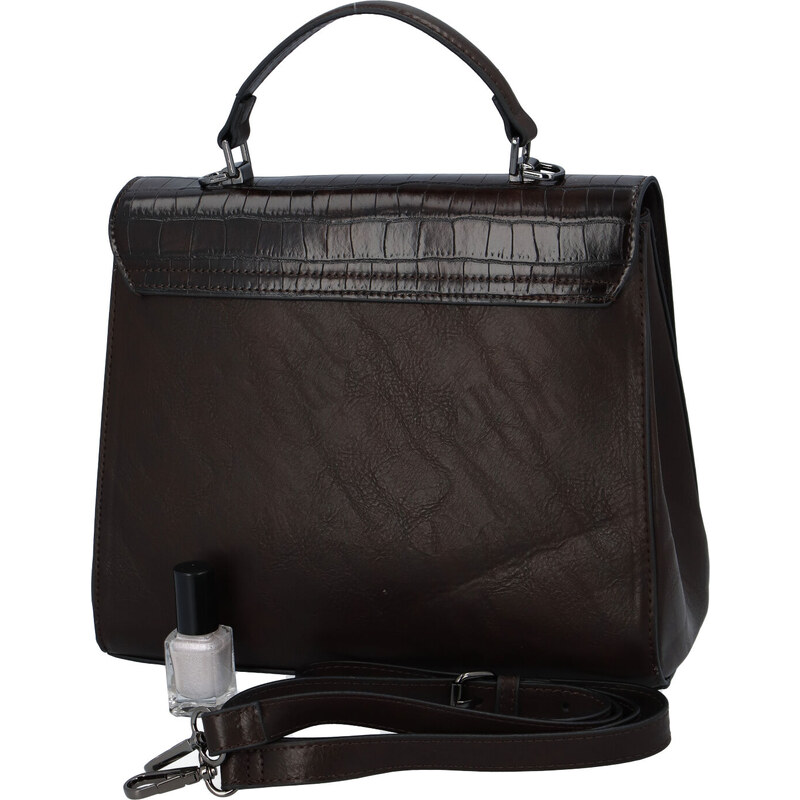 Luxusní dámská módní kabelka kávově hnědá - Marco Tozzi Clas coffee