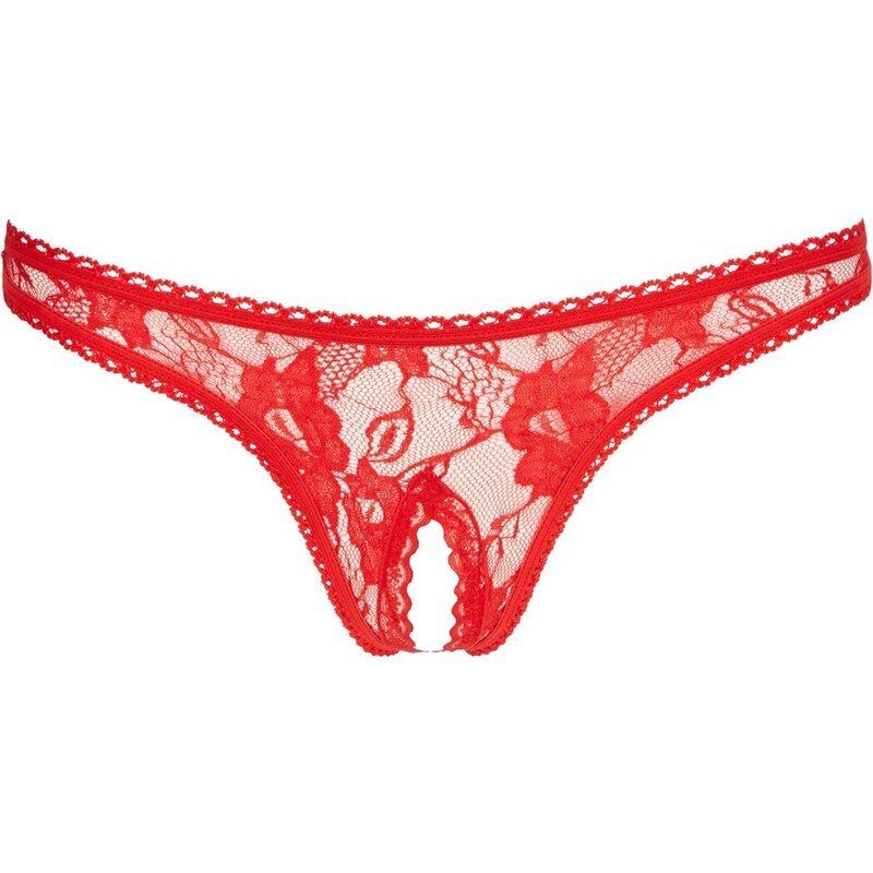 Tanga s otevřeným rozkrokem Cottelli Lingerie