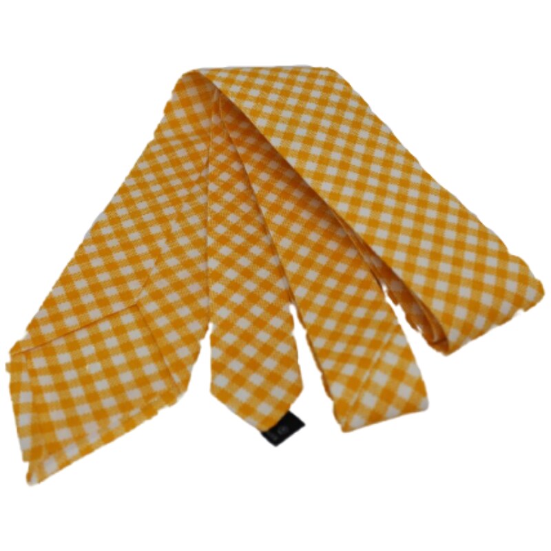 Klukovna Žlutobílá károvaná kravata