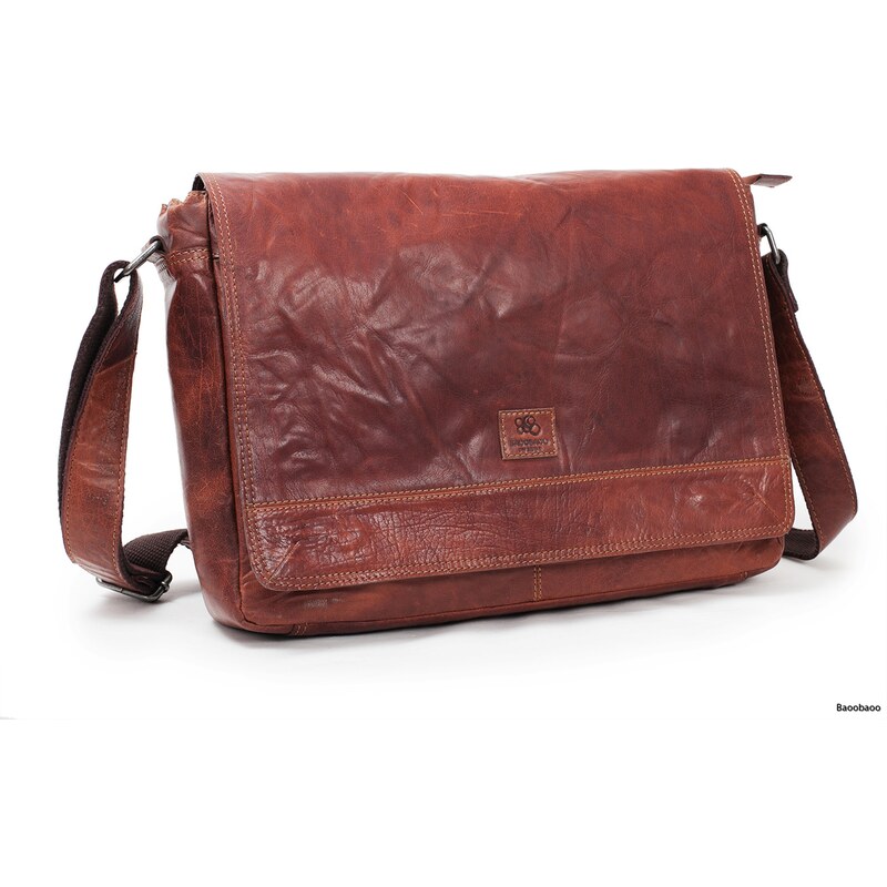 Baoobaoo Brašna Flapbag 15-16 Brandy BB096