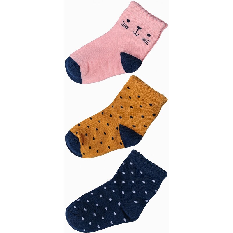 5.10.15. Mix dívčích ponožek - 3 páry v balení