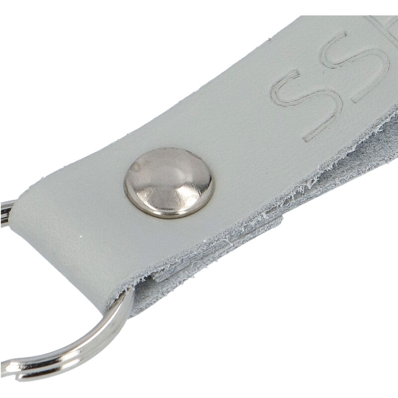 Kožená klíčenka poutko na klíče šedá - SSFDR Azuro šedá