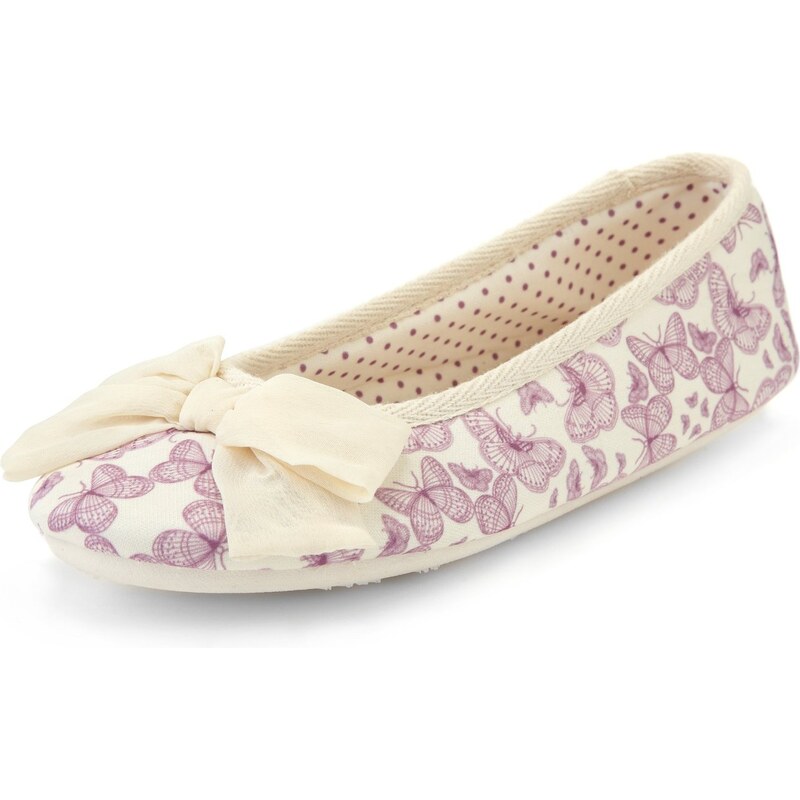 Marks and Spencer M&S Collection Butterfly Print Ballerina Slippers