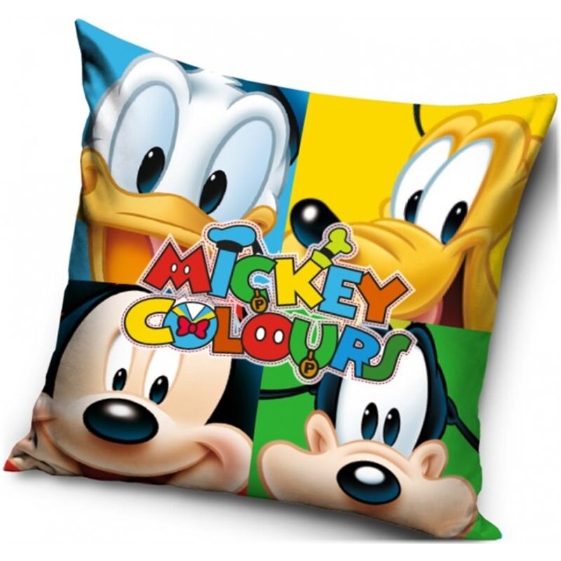 Carbotex Povlak na polštář Mickey Mouse Colours - motiv Disney Gang - 40 x 40 cm