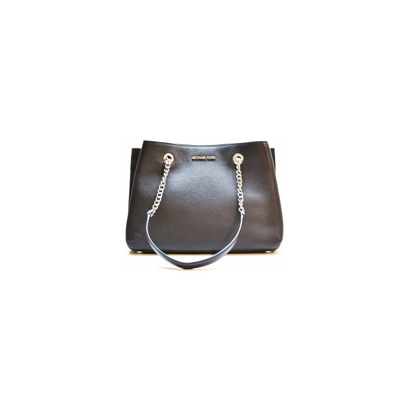 Michael Kors TEAGEN 35S0SXZS7L LG DROP LONG SATCHEL BLACK LEATHER
