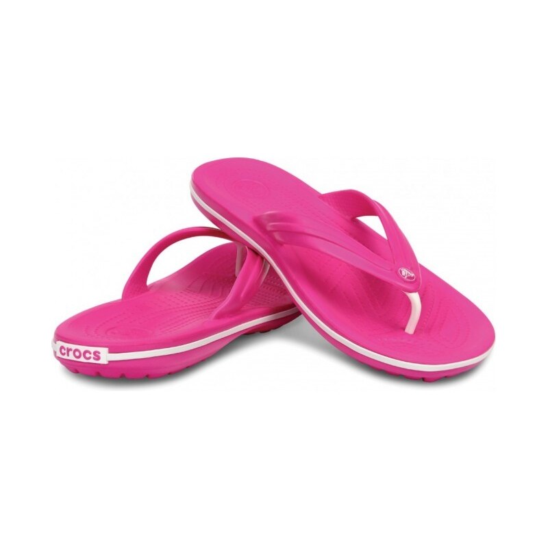 Crocs Žabky Crocband Flip Neon Magenta-White 11033-6M1 42-43