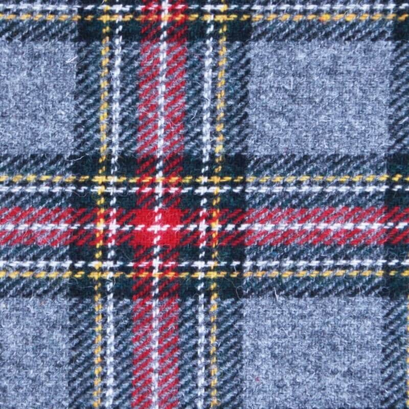 Glen Appin Ledvinka Morar Harris Tweed - Grey Red Tartan