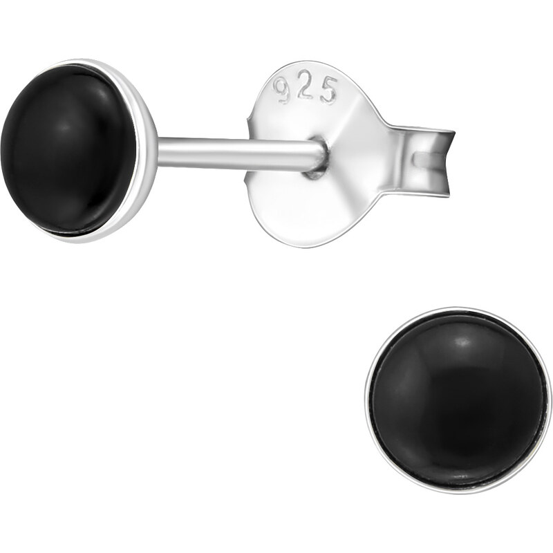 SYLVIENE Stříbrné náušnice Black 55346492