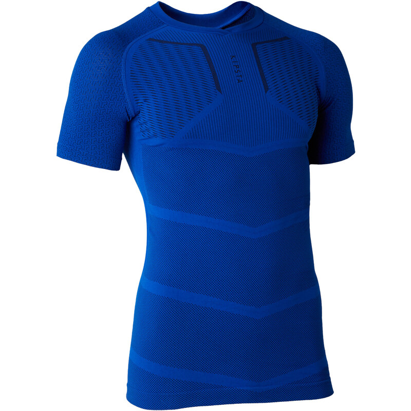 KIPSTA Spodní fotbalové tričko s krátkým rukávem Keepdry tmavě modré