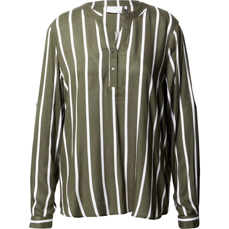 Kaffe Halenka KAstridy khaki / bílá
