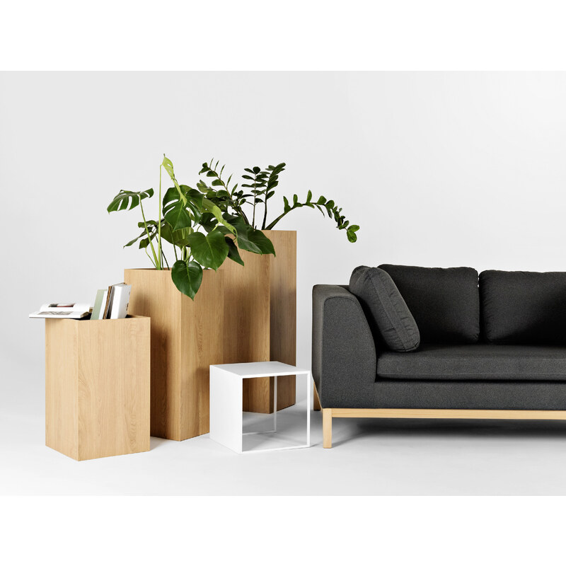 Nordic Design Přírodní dřevěný květináč Almus 80 cm