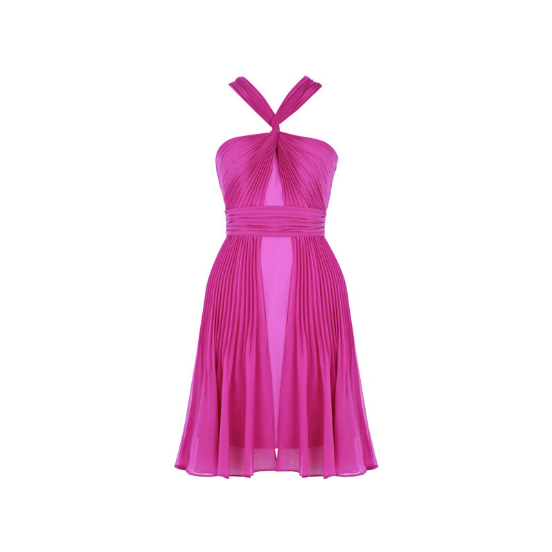 VELA LOVES Fialovo-růžové twist šaty