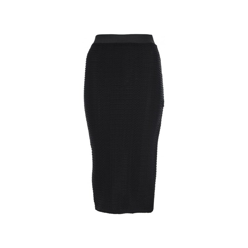 QUIZ LONDON Černá texturovaná sukně