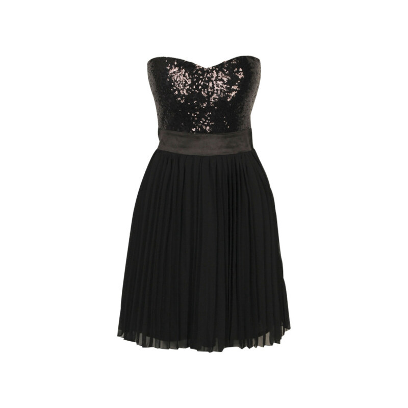 BOOHOO Černé korzetové mini šaty