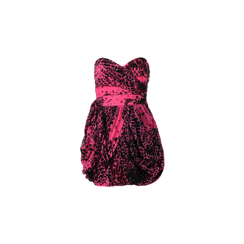 LIPSY Sexy růžovo-černé korzetové šaty