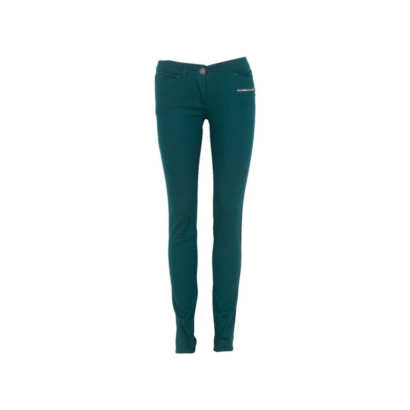 CHIARA Modro-zelené skinny jeansy
